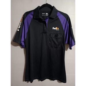 FedEx Ground Worker Polo Shirt Womans? Size Medium 100% Polyester Pen Pocket